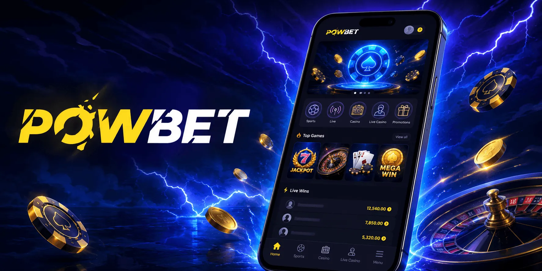 Powbet Casino App-Screenshot